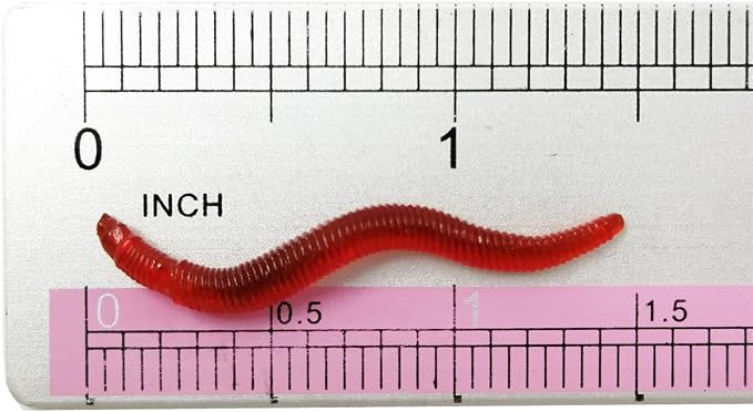 1.6in/3.3/3.9in Fishing Soft Lure Trout Worm Earthworm Bait Lifelike Fake Bloodworm Grub Worm Soft Fishing Lure Baits