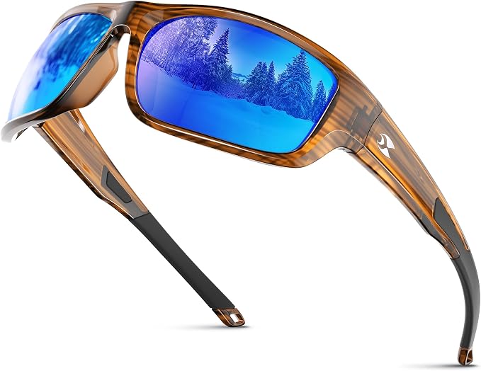 suoso Sports Polarized Sunglasses for Men: Women UV400 Protection Wrap Around Sun Glasses for Golf Fishing Running Driving