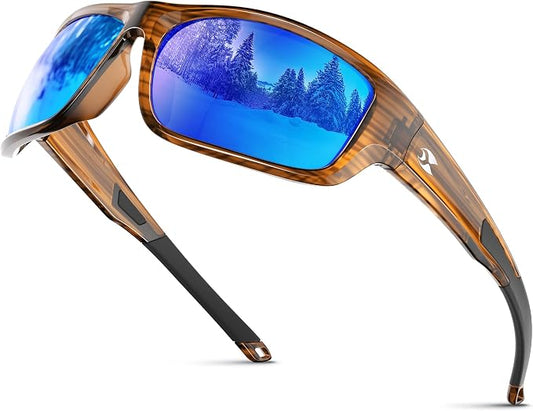 suoso Sports Polarized Sunglasses for Men: Women UV400 Protection Wrap Around Sun Glasses for Golf Fishing Running Driving
