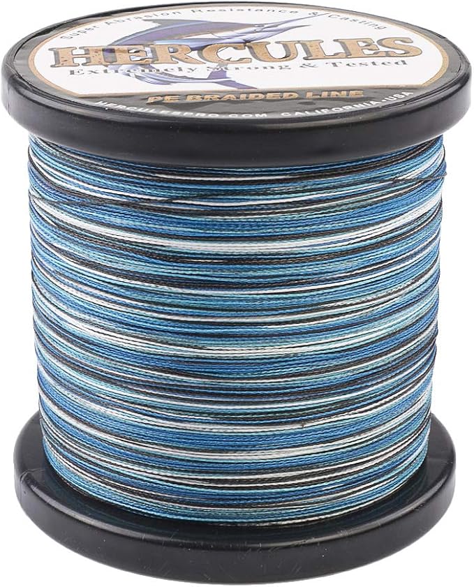 HERCULES Cost-Effective Super Strong 4 Strands Braided Fishing Line 6LB to 100LB Test for Salt-Water, 109/328 / 547/1094 Yards (100M / 300M / 500M / 1000M), Diam# 0.08MM - 0.55MM, Hi-Grade