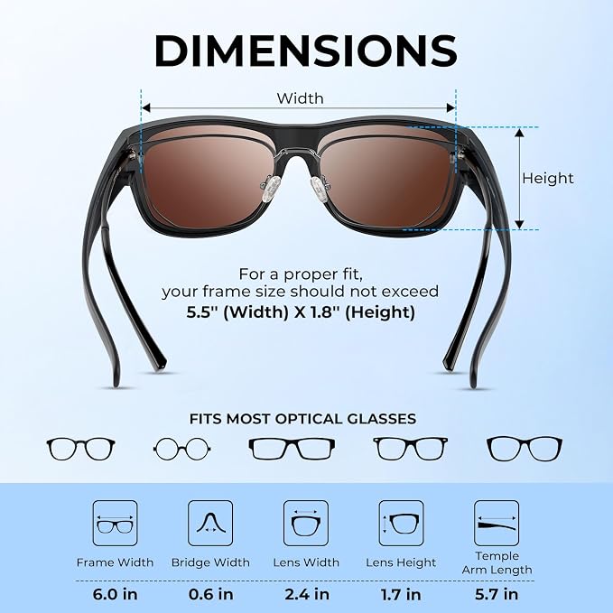 KastKing Chariton Fit-Over Polarized Wrap Around Over Sunglasses for Men and Women, Ideal for Driving Fishing Cycling Running