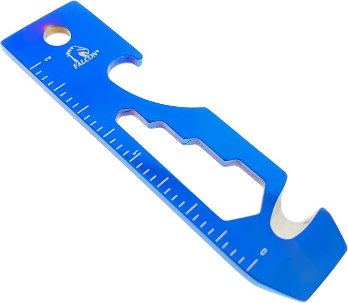 Wallet Size 6 Functions Hand Tool. Stainless Steel. For Camping, Fishing, Hunting, EDC Tool (BK+BL+CH+GD+RB)