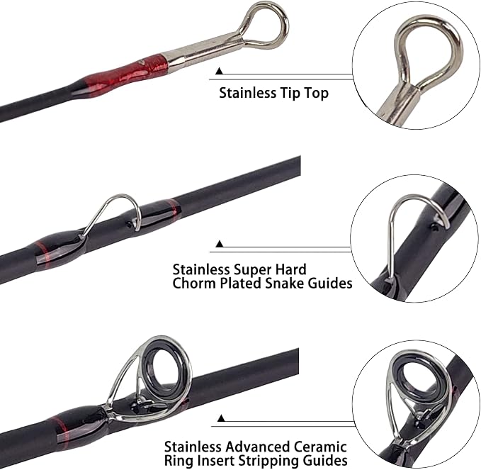Aventik Riverflow Fly Fishing Rod: 3-Piece (6'1" 0/1wt, 7'3" 2/3wt) & 4-Piece (9'0" 5/6wt) Ultralight Graphite Travel Rod, High Modulus Fast Action Carbon Fiber Rod with Tube