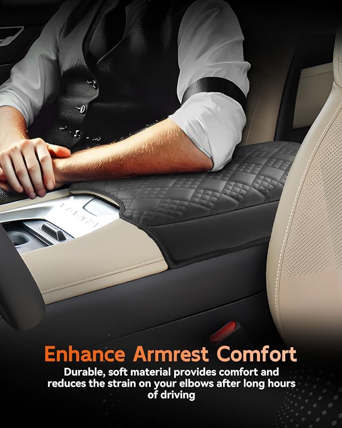 CDEFG for 2025 2026 Nissan Armada Center Console Cover Armrest Box Cover for Armada (SV, SL, Platinum, Pro-4X, Platinum Reserve) 2025+ Accessories Console Arm Rest Protector