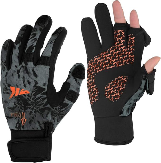 KastKing Mountain Mist Cold Winter Weather Fishing Gloves for Men and Women - Ideal for Ice Fishing, Photography, or Hunting