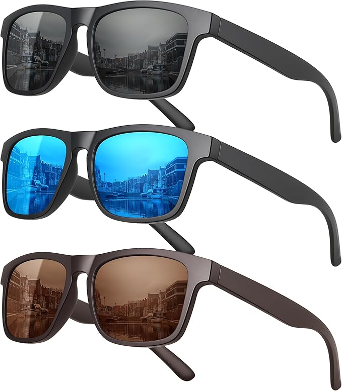 MEETSUN Polarized Sunglasses For Men Women UV Protection Square Frame Sport Fishing Driving Sunglasses