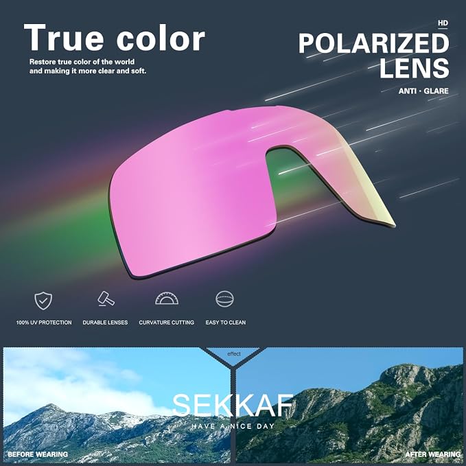 SEKKAF Polarized Sports Sunglasses for Men and Women Cycling Glasses UV Protection Goggles for Mountain Bike Running Fishing