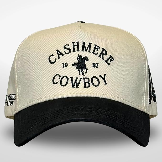 Vintage Western Trucker Hat | Men & Women | Country Cute Caps for Cowgirls Cowboys | Camo Denim Embroidered Cotton | Snapback
