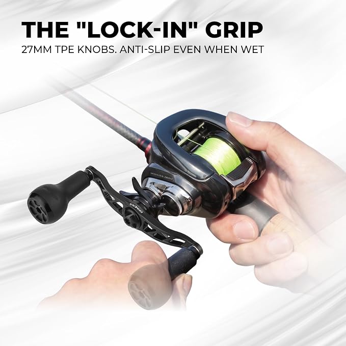 GOMEXUS Power Handle Compatible for Shimano SLX Tranx Daiwa Tatula Zillion Abu Garcia Revo 13 Fishing Baitcasting Reel Carnk Replacement Parts | Bass Fishing