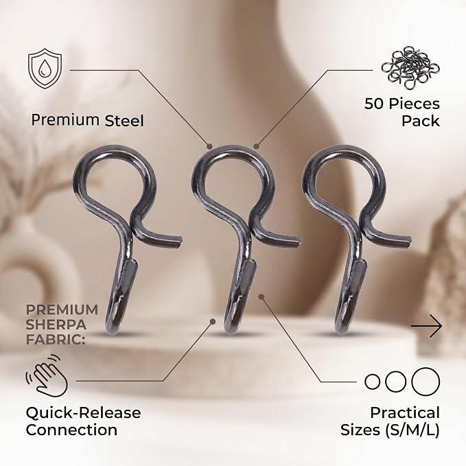 50pcs Fishing Clips, Black Stainless Steel Quick Release Small Fly Hook Lure Fishing Snaps for Lures Hooks and Terminal Tools (S)