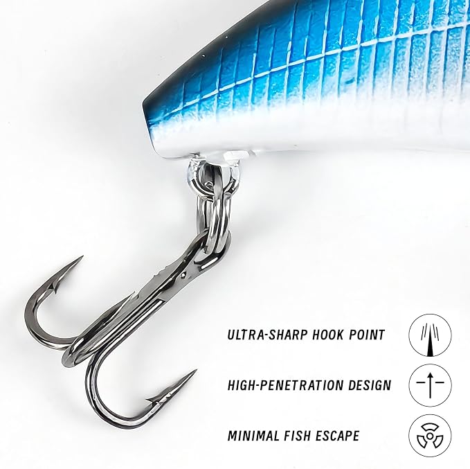 10Pcs Fishing Lures VIB Hard Baits Lipless Crankbaits Sinking Lures for Bass Trout Perch Salmon 2in/0.16oz