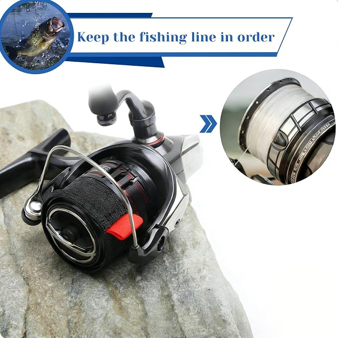 8 Pcs Fishing Spinning Reel Cover Spool Belt Fishing Reel Protection Accessories