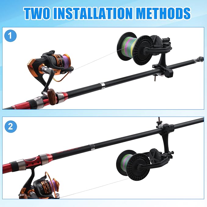 Fishing Line Spooler - Portable Fishing Reel Line Winder Spooling Station System Baitcaster Line Spooler Machine Tool