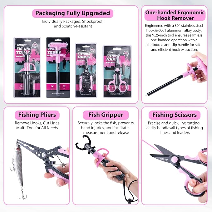 Goture Fishing Kits for Adult,Fishing Pole and Reel Combo, OpenSide Fishing Sling Tackle Storage Bag with 3 Tackle Boxes,Gift for Men