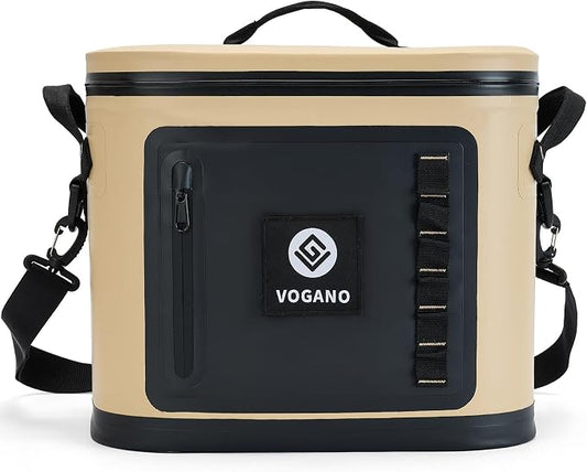 Vogano 40 Can Soft Cooler Bag - Insulated Leak-Proof Large Cooler Bag with Roll-Top Waterproof Seal | Portable Ice Chest for Camping, Beach, Travel, Picnics | 24HR Cold Retention