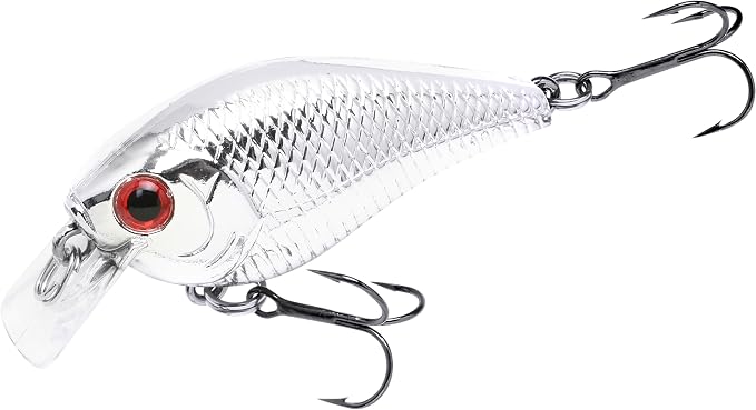 Lucky Craft LC 0.5 Squarebill Crankbait, Silent Fishing Lure for Bass Trout and Pike, Made in Japan, Freshwater Fishing Gear, Hard Bait Bass Lures