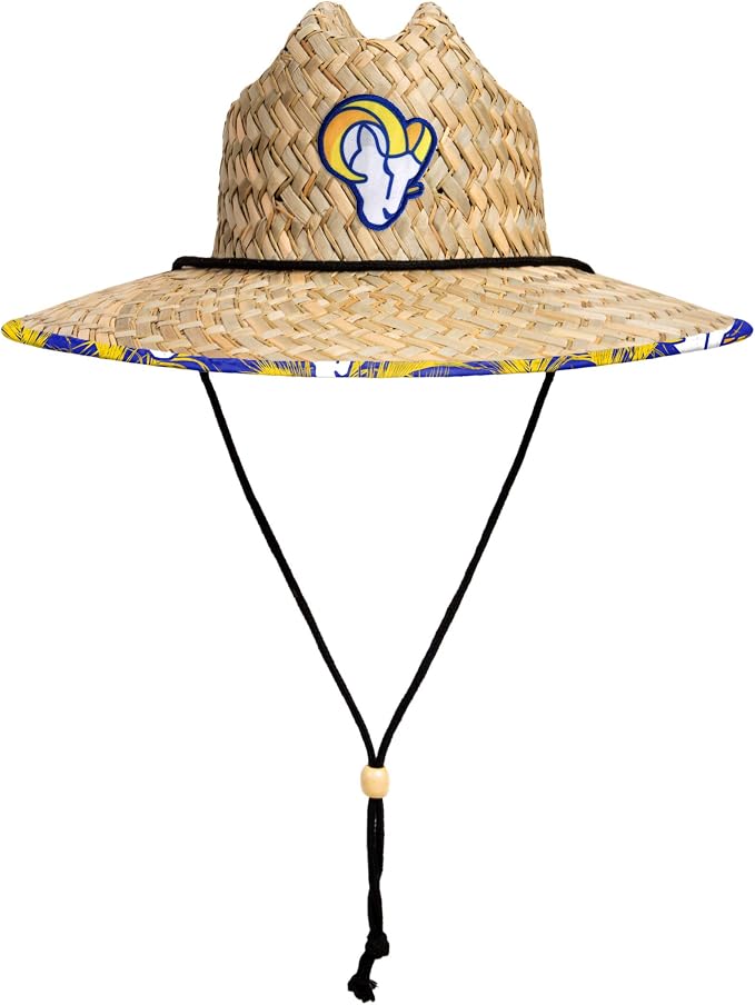 FOCO Men's NCAA College Team Logo Floral Straw Sun Hat