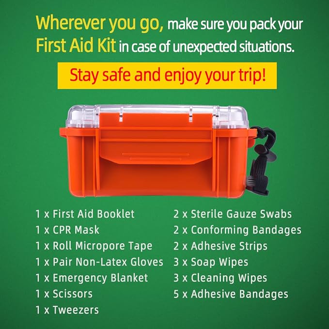 Pak First Aid Kit Survival, First Aid Supplies, First Aid Box, First Aid Kit Camping, Hiking First Aid Kit, Survival First Aid Kits, Waterproof First Aid Kit, Backpacking First Aid Kit, Medical Kit