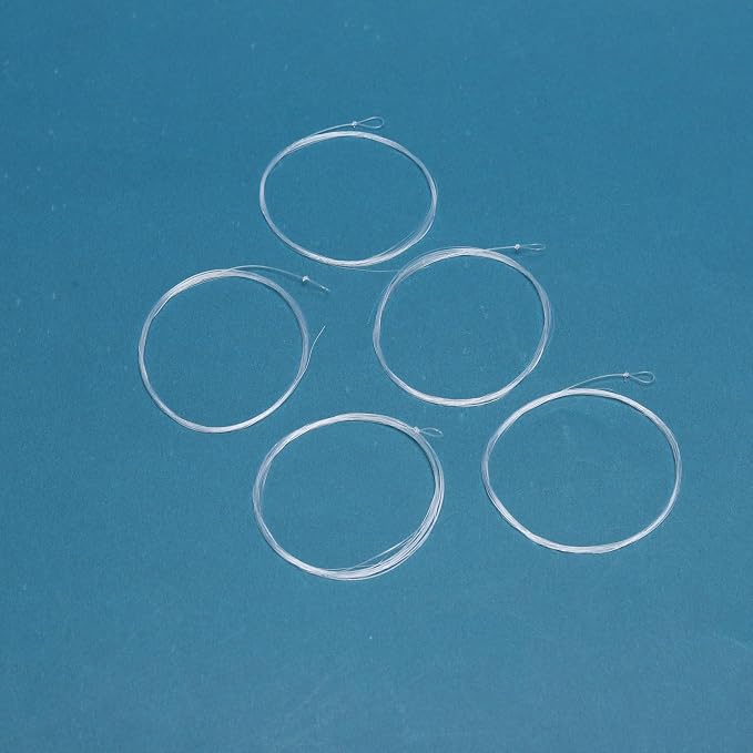 YYKBlueSky 9FT Clear Nylon Tapered Leader, Multiple Sizes 0X-7X (0X 1X 2X 3X 4X 5X 6X 7X) Optional, 5PCS Each for Freshwater Fly Fishing Line