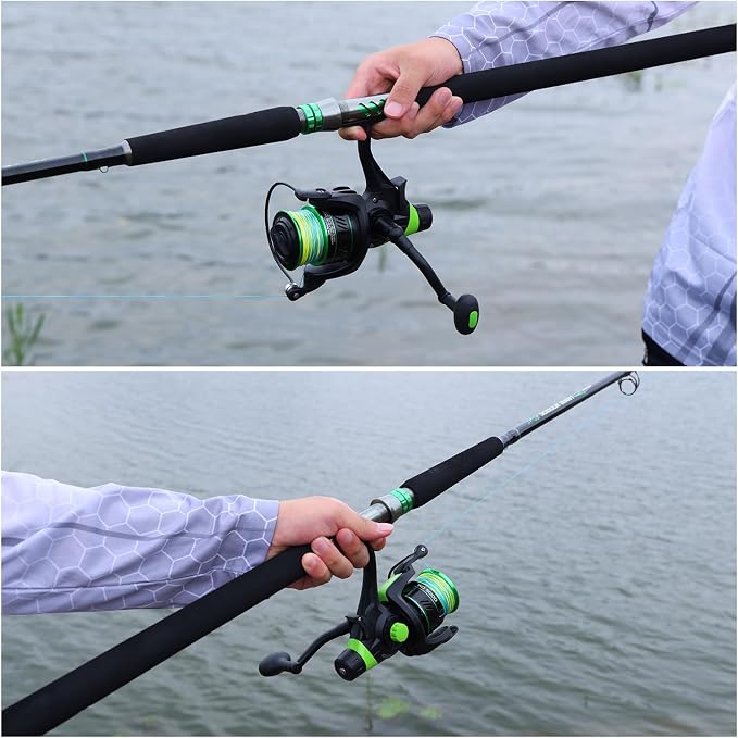 Sougayilang Travel Inshore & Surf Rod – Spinning & Casting Rods, 2-Piece Medium Heavy, High Density Graphite Blank, Zirconia Guides, Aluminum Reel Seat – Corrosion-Resistant for Catfish,Bass, Redfish