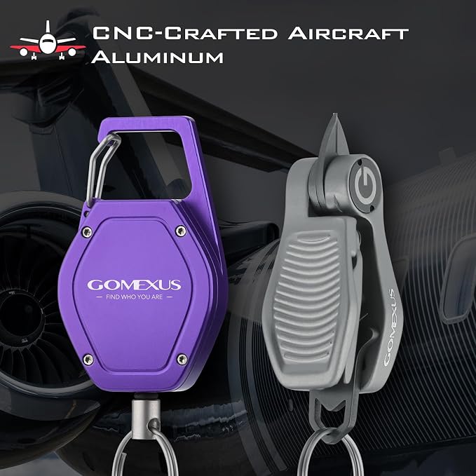 GOMEXUS Sharkbite Fishing Line Cutter with Retractors and Fishing Knot Tying Tool and Hook Eye Cleaner, Fly Fishing Nippers