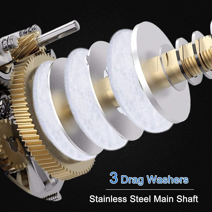 Sougayilang Baitcasting Reel, 7.0:1 Gear Ratio Super Smooth Power, 9 + 1 Shielded Ball Bearings Anti-Corrosion Baitcaster Reel Fishing Reel