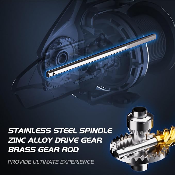 BILLINGS Saltwater Spinning Reel,Up to 44LBs Max Drag Big Game Surf Fishing Reels,4.8:1 Gear Ratio,with CNC Aluminum Spool,Heavy Long Casting Offshore and Inshore Saltwater Surf Fishing Reels