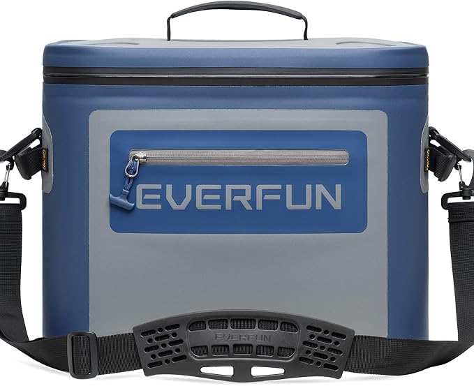 EVERFUN Soft Cooler 30 Can, Portable 24qt Insulated Small Cooling Lunch Box for Men and Women, Leakproof Ice Chest Bag for Travel, Beach, Camping, Boating, Fishing, Tailgating, Work and Picnic