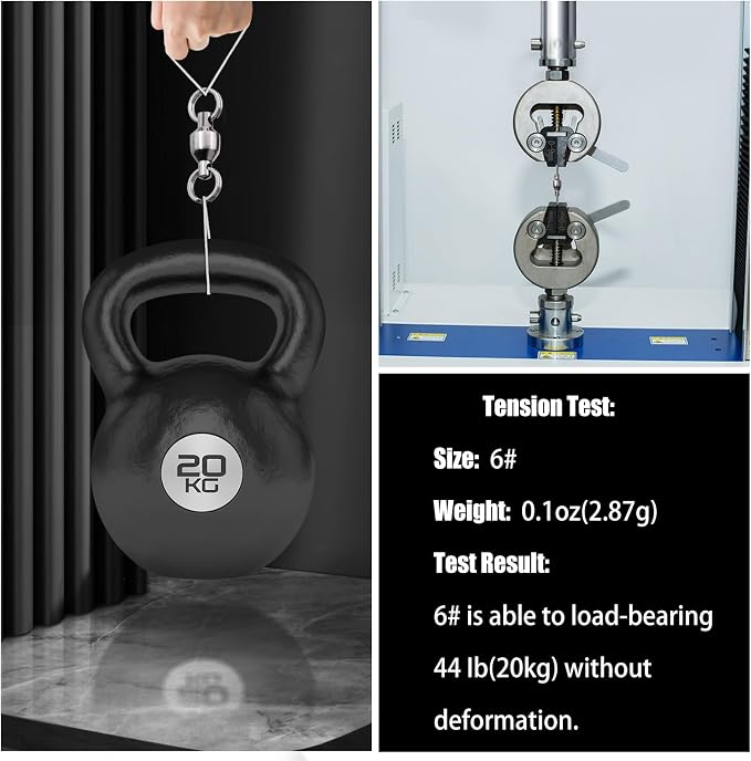 FishTrip Fishing Swivels with Split Rings, 25/50pcs Ball Bearing Swivel Speed Clips Stainless Quick Change Connector for Saltwater
