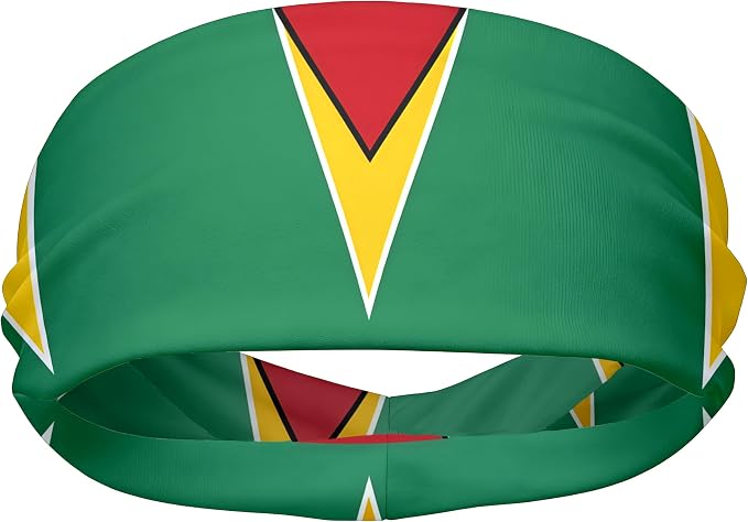Flag Headbands for Men Women, Moisture Wicking Sweatband Breathable Sports Headwrap, Non-Slip Stretchy Fitness Hair Band