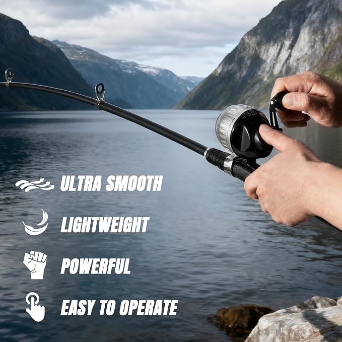 WIDDEN Kids Fishing Pole, Youth Fishing Rod and Reel Combo - Telescopic Portable Fishing Pole with Tackle Box Bag Starter Anglers Set, Fishing Gear Kit for Boys Girls Teens Age 5-18 and Beginners