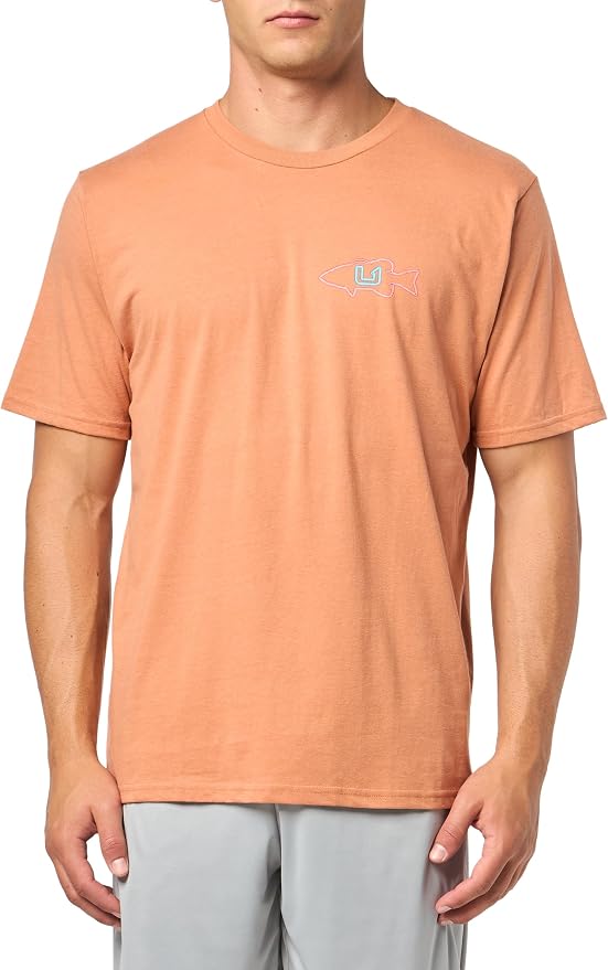HUK Mens Performance Fishing Logo Tee, Short Sleeve T-Shirt for Men