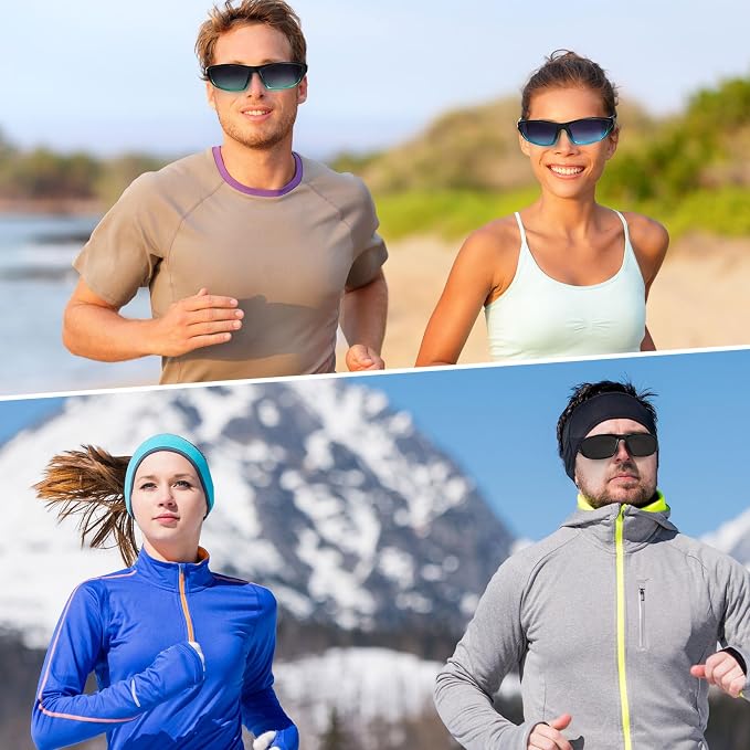 TOODOO 4 Pairs Men Polarized Sunglasses with UV Protection Driving Glasses Sports for Sport Outdoor Activities