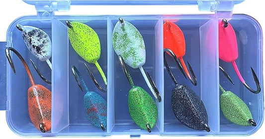 Sheepshead Jig, 2~5 Pack, Standup Style Jig, Saltwater Fishing Jig, Powder Coat Finish Made in The USA with 2X Hook, 1/2oz, 3/4oz, 1oz Sizes