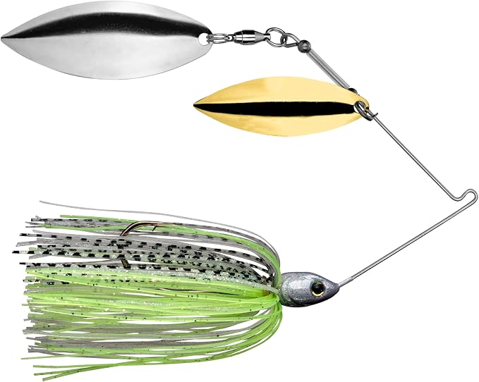 Strike King Tour Grade Spinnerbait Fishing Lure, Weight Forward Design, 3D Eyes, Hand-Tied Skirt