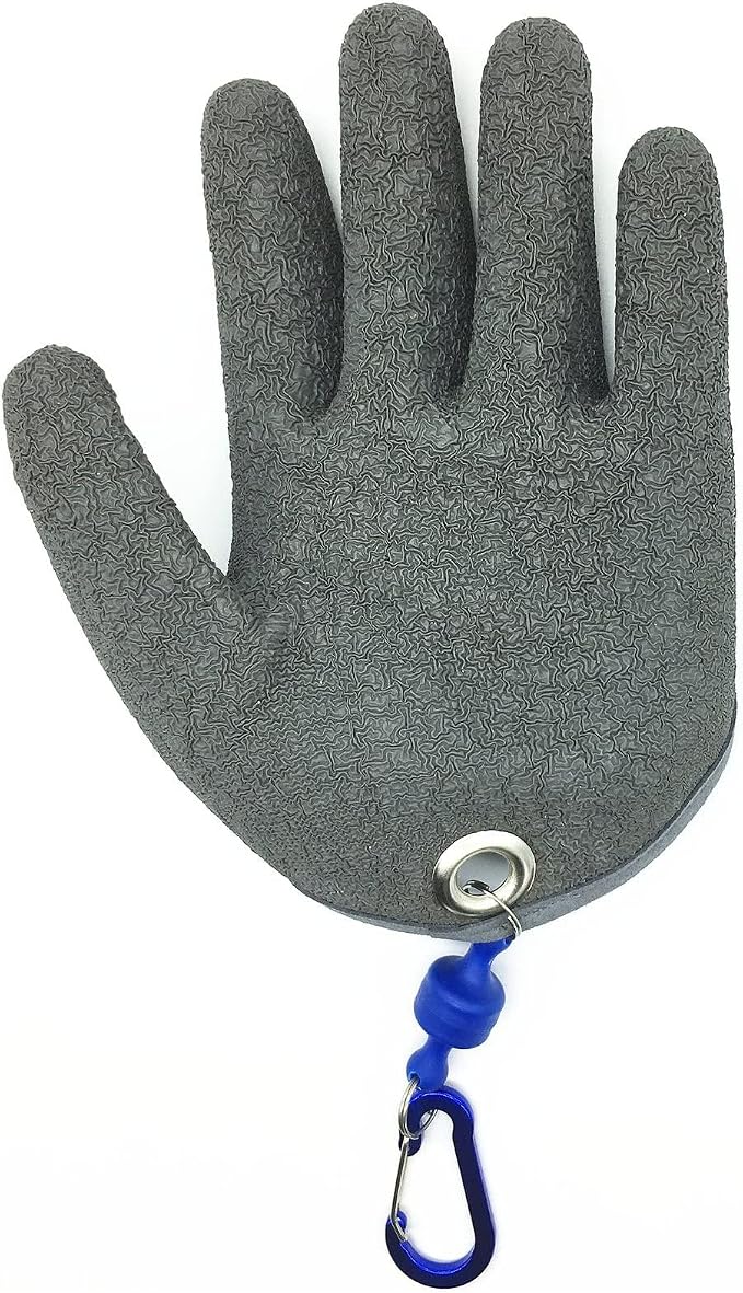 Inf-way Fishing Glove with Magnet Release, Fisherman Professional Catch Fish Gloves Cut&Puncture Resistant with Magnetic Hooks Hunting Glove