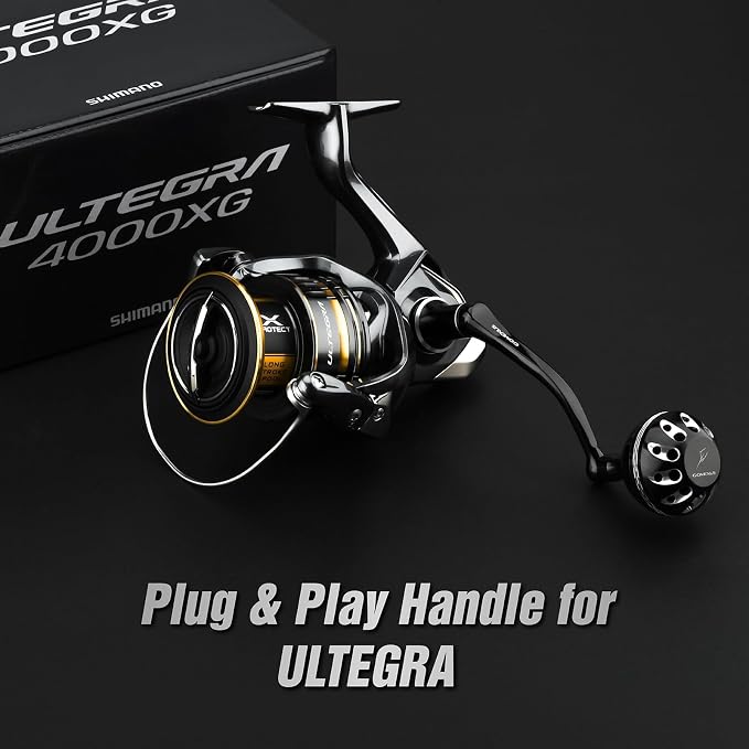 GOMEXUS Power Handle for Shimano Stradic FL FM Stella Vanford Vanquish Nasci Twinpower 1000-5000 Spinning Reel Replacement Crank