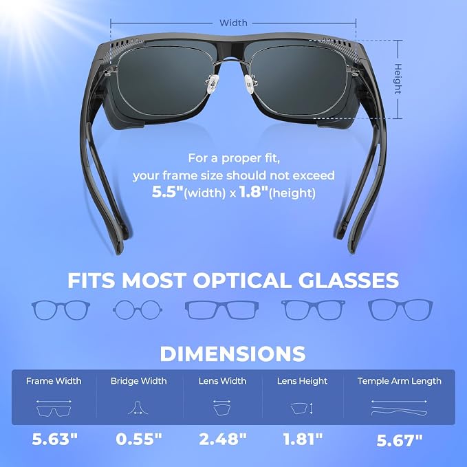KastKing Comal Fit-Over Polarized Sports Sunglasses With PuriVex Protective Lens Coating, Fishing Driving, UV400, Men Women