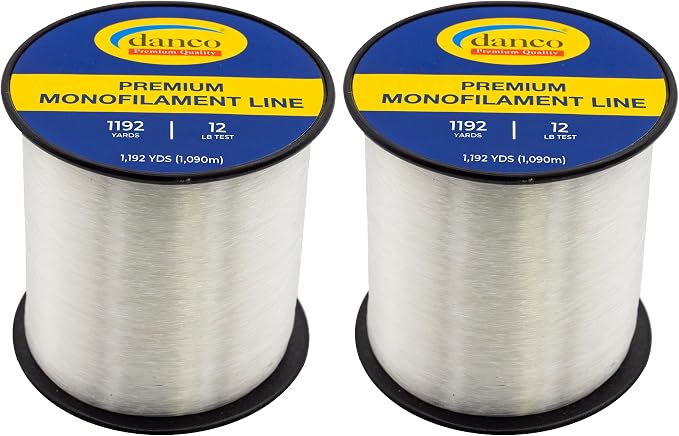 Monofilament Fishing Line | Jumbo Amount 2-1/4 lb Spools Value Pack - Low Memory and Stretch - Abrasion Resistant - Freshwater and Saltwater Fishing Line