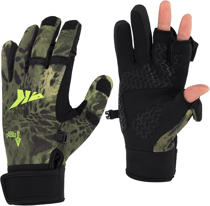 KastKing Mountain Mist Cold Winter Weather Fishing Gloves for Men and Women - Ideal for Ice Fishing, Photography, or Hunting