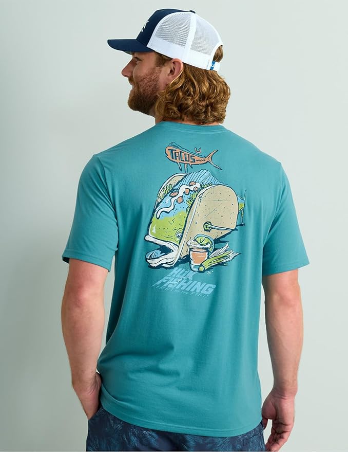 HUK Mens Performance Fishing Logo Tee, Short Sleeve T-Shirt for Men