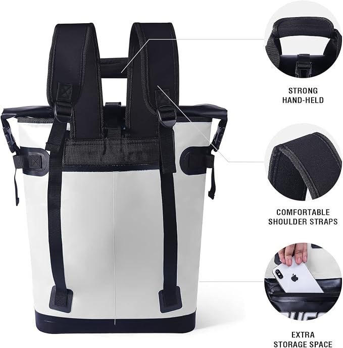 Buffalo Gear Cooler Backpack18L,30L Leakproof Camping Backpack Cooler Insulated Cooler for Picnic Beach Hiking Park Fishing