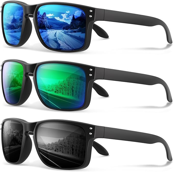 Polarized Sunglasses for Men Women - Classic Sport Sun Glasses for Driving Running Cycling Fishing UV400 Protection