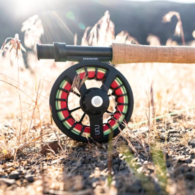 Redington Run Fly Fishing Reel – Lightweight All-Water Reel with Carbon Fiber Drag, Large Arbor, Die-Cast Frame & Ergonomic Handle – 3/4, 5/6 & 7/8 Weights for Trout, Redfish, Bass & More