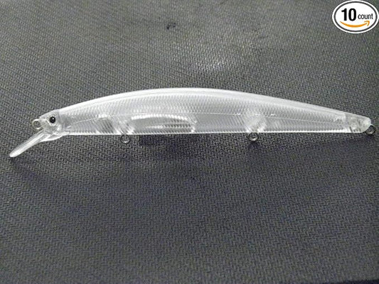 10 Blank Unpainted Minnow Crankbait Topwater Lipless Jerkbait Fishing Lures V3