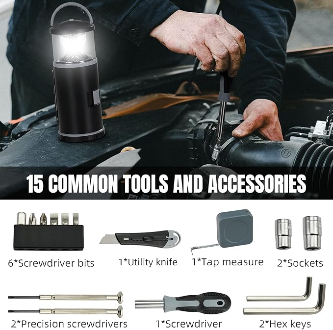 Fishing Gifts for Dads - LED Camping Lantern, Multi Tool & Fishing Gear for Outdoors Camping Hiking Birthday and Father's Day Presents