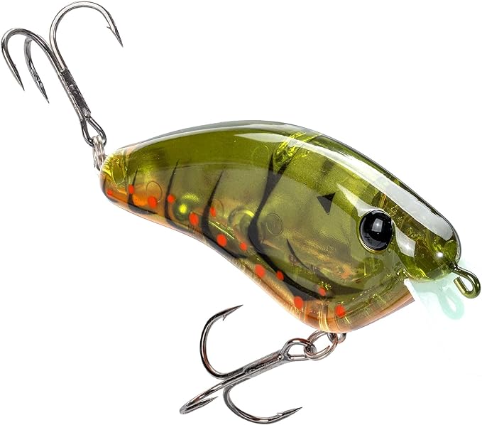 Strike King Hardliner Fishing Lure, Flat Sided Crankbait, Circuit Board Lip, Extra Tight Wobble, Size 4 Treble Hooks