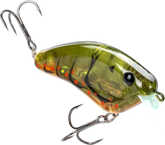 Strike King Hardliner Fishing Lure, Flat Sided Crankbait, Circuit Board Lip, Extra Tight Wobble, Size 4 Treble Hooks