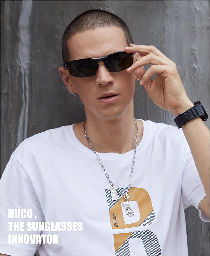 DUCO Mens Sports Polarized Sunglasses UV Protection Sunglasses for Men 8177s
