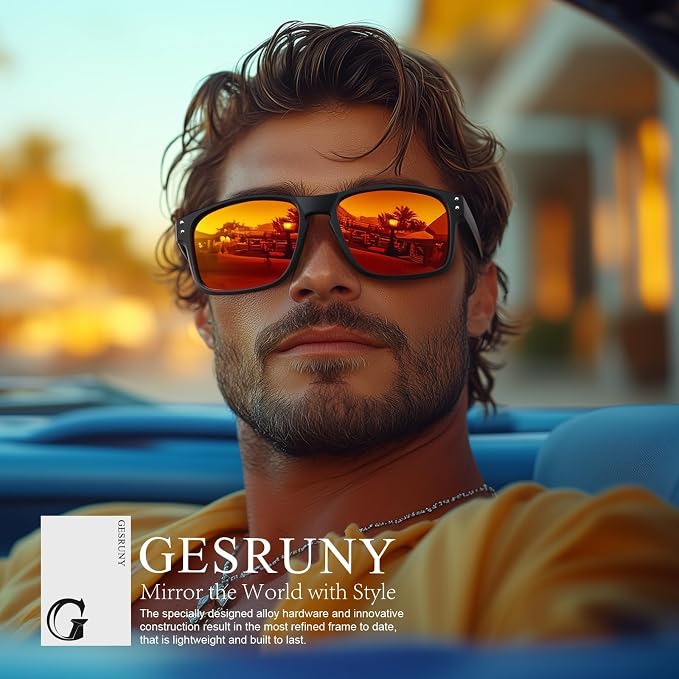Polarized Sunglasses for Men Women - Classic Sport Sun Glasses for Driving Running Cycling Fishing UV400 Protection